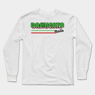 Basilicata // Italia Typography Region Design Long Sleeve T-Shirt